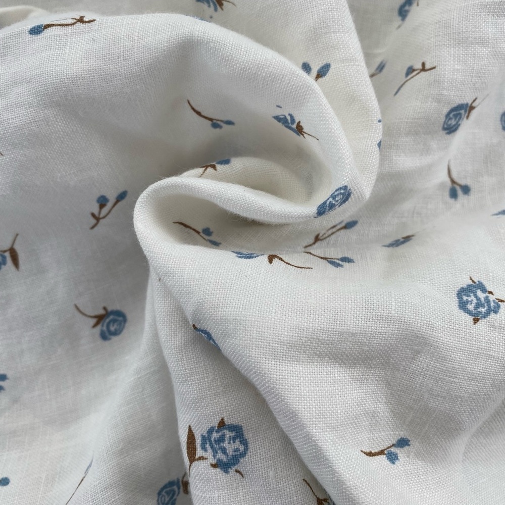 notPERFECTLINEN White and Blue Floral Midi Dress - Picture 8 of 10